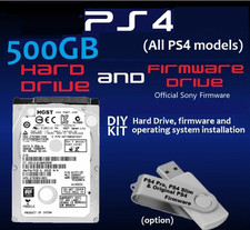 500GB Sony PlayStation 4 Replacement Internal 2.5 Hard Drive with USB OS option