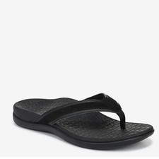 Vionic Black Tide Orthotic Thong Arch Support Flip Flops Women's Size 7