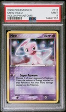 2006 POKEMON EX HOLON PHANTOMS MEW #111/110 SECRET RARE HOLO FOIL PSA 9 MINT! on eBay