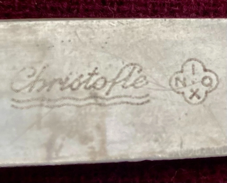 JUEGO DE CUBIERTOS DE COLECCIÓN FRANCÉS CHRISTOFLE INOX/PLATEADO JUVENIL 3 piezas, con FUNDA c1930 Foto 3 de 4