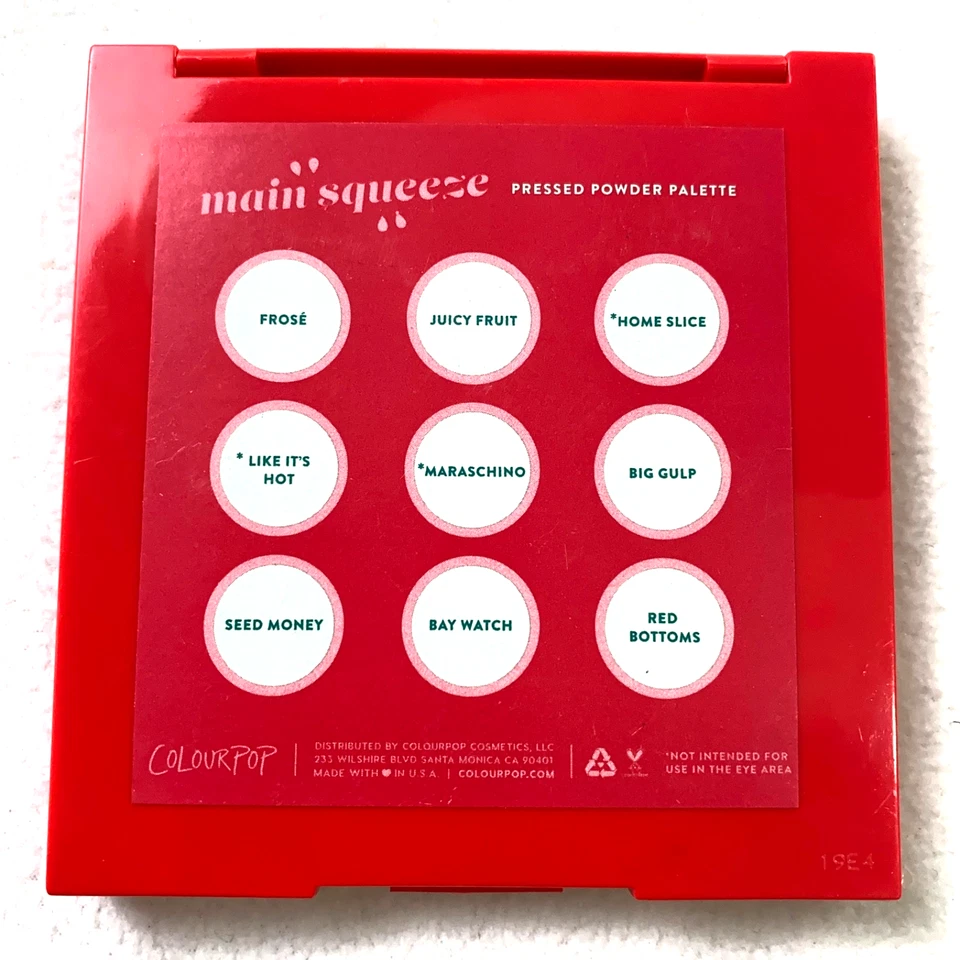 Colourpop Main Squeeze Watermelon Eye Shadow Palette 9 Colors Authentic - Image 3 of 4