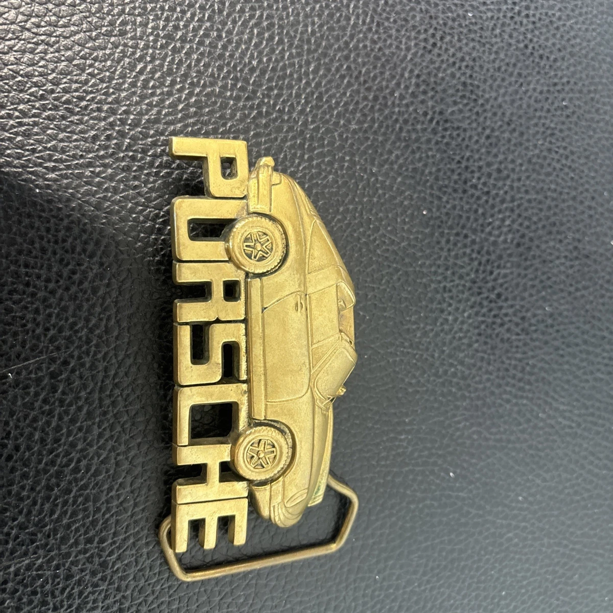 Porsche Gold Belt Buckle Gold-colored belt buckle from the 90s, three different ones  main image 4