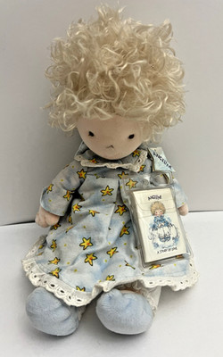 2004 TY Angeline Angel Plush Doll Toy A Story of Love Nightgown 9'' With Booklet