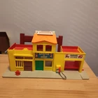 Vintage 1973 Fisher Price Little People Play Family Village Main Street Town