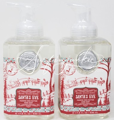 Michel Design Works Santa's Eve Foaming Foam Sink Hand Soap 2 pc 17.8 fl oz New