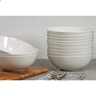 Microwave Safe 7'' Coupe Cereal Bowls Set of 12 - Elevate Your Dining Experience