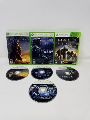 Halo 3 Halo 3 ODST Halo Reach Microsoft Xbox 360 3 Game Lot Tested
