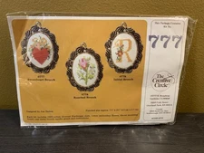 Creative Circle Cross Stitch Kit Sweetheart Heart Brooch By Jan Dalton- Sealed 