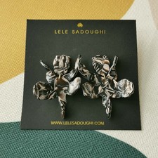 Lele Sadoughi Maple Small Paper Lily Earrings