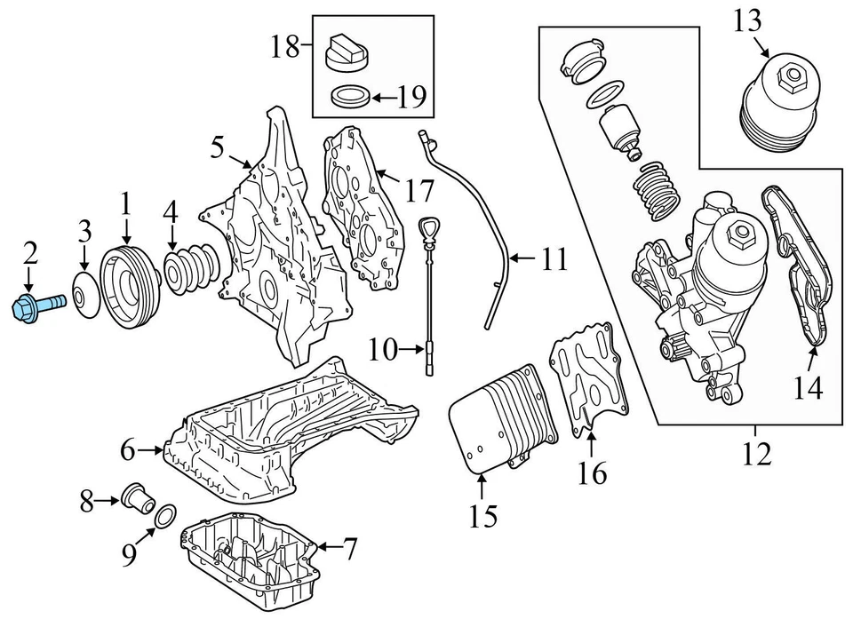 2012-2014 MERCEDES-BENZ CLS63 AMG - Parafuso de polia do virabrequim / PARAFUSO 0189907901 - Imagem 3 de 4