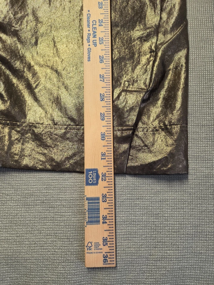 Vintage All Saints Co Ltd Spitalfields Womens Shirt Size M Metallic Gold V Neck - Image 3 of 4