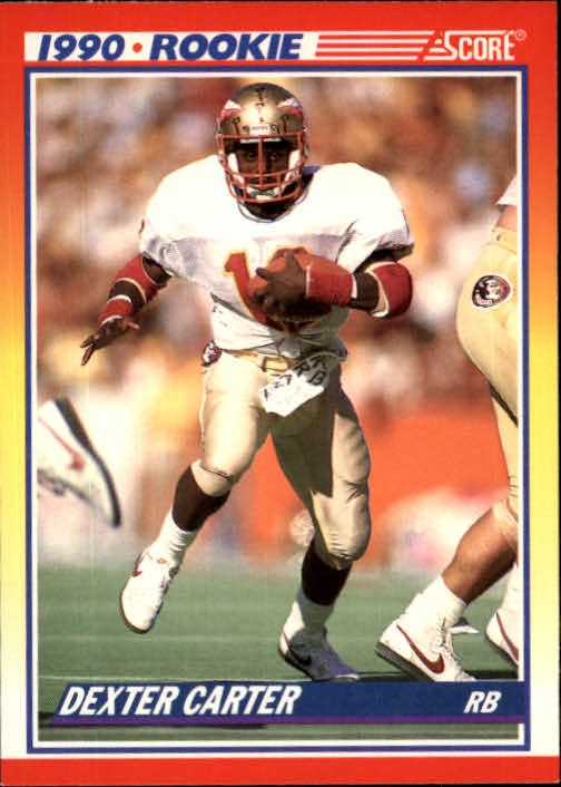 1990 Score #657 Dexter Carter RC - FB
