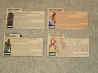4 GI Joe Vintage File Cards Scarlett Roadblock  Dusty Snow Cat 1983 1984 1985