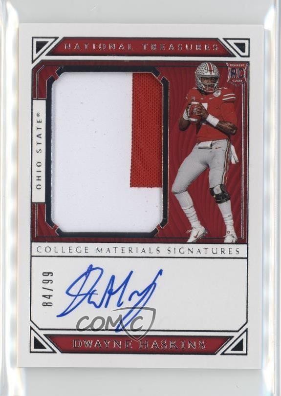Dwayne Haskins Panini National Treasures Collegiate #113 Rookie Autograph