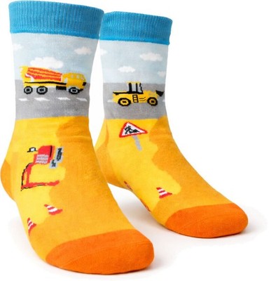 Kindersocken BAUSTELLEN + BAUARBEITER Kinder Strümpfe Socken Jungen Geschenk