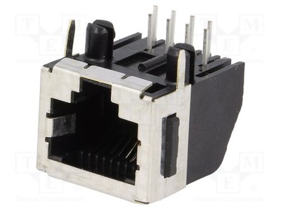 Buchse abgeschirmt THT Steckverbinder: RJ45 8p8c PIN: 8 Kat: 3