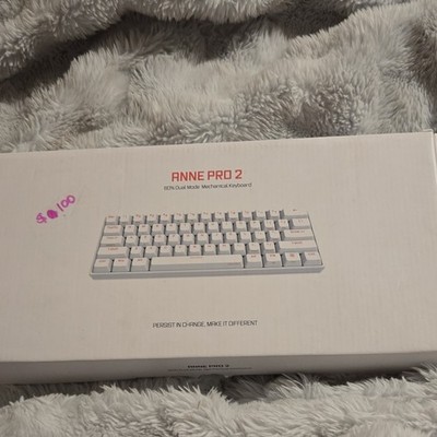 ANNE PRO 2 60% Dual Mode Mechanical Keyboard White Full RGB Offline Macro