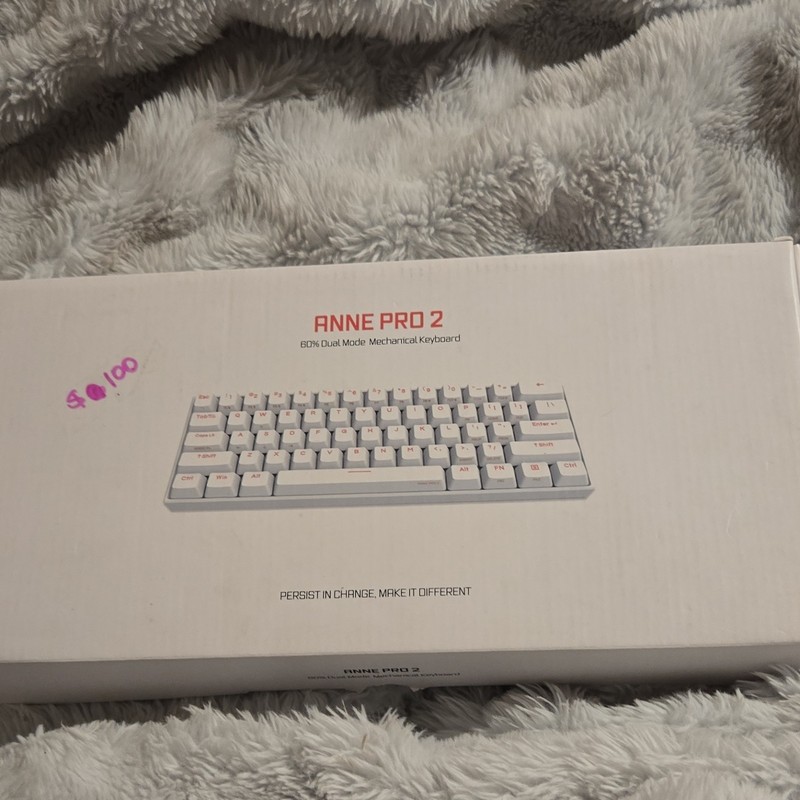 ANNE PRO 2 60% Dual Mode Mechanical Keyboard White Full RGB Offline Macro