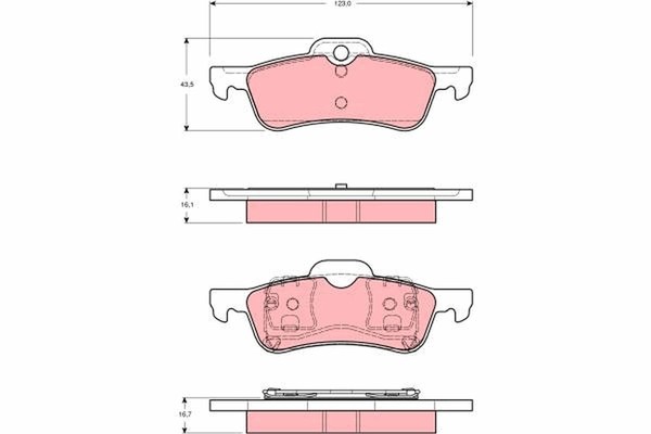 Bremsbelagsatz Hinten FüR Mini R50 R53 Cabrio R52 1.6 02-03 34211503077-image