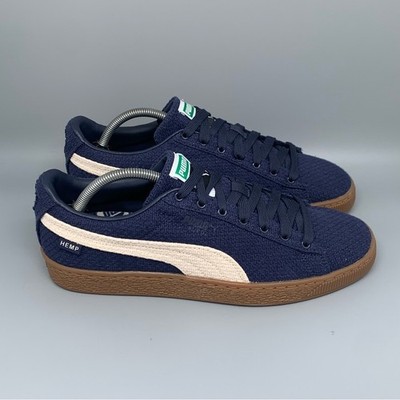 Puma Suede Classic Hemp Navy Cream Running Shoes 396946-05 Men's Sz 10.5