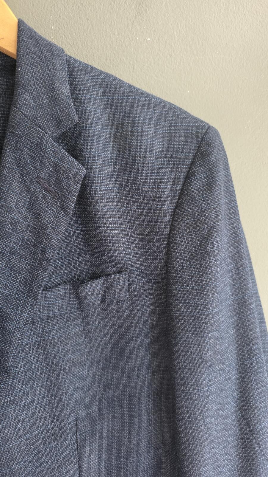 Hardy Amies Savile Row Navy Blue Wool Blazer Jacket Heddon Fit 38R Mens Smart image 3