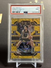 2023 Select Dereck Lively II Rookie RC Concourse Gold Wave 10/10 BOOKEND PSA 9