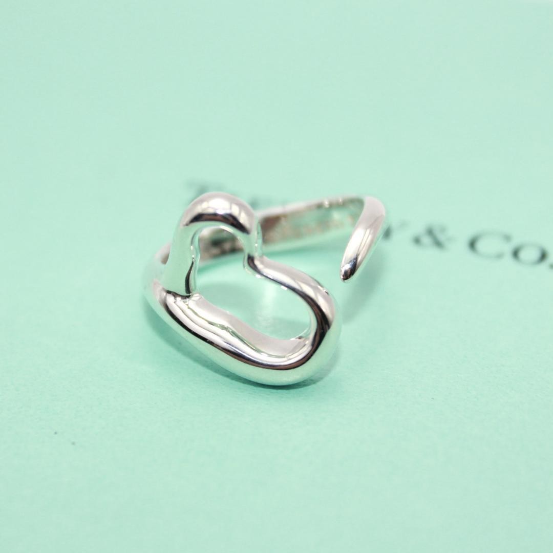 Tiffany & Co Sterling Silver Open Heart Ring Size 10 Brand New