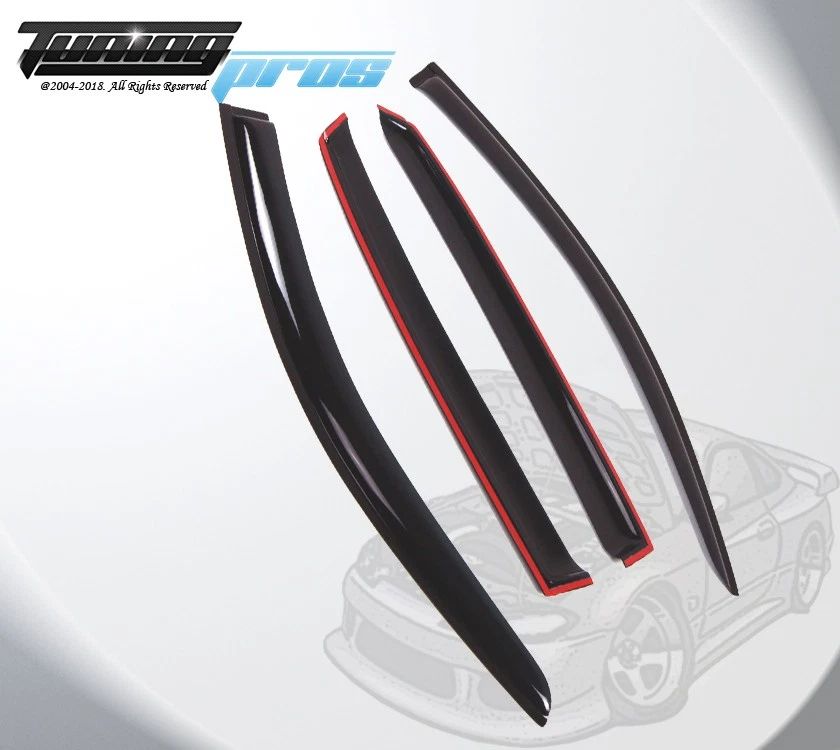 Juego de 4 viseras protectores de lluvia para ventana de humo para Toyota Avalon Sedán 1995-2000 Foto 3 de 4