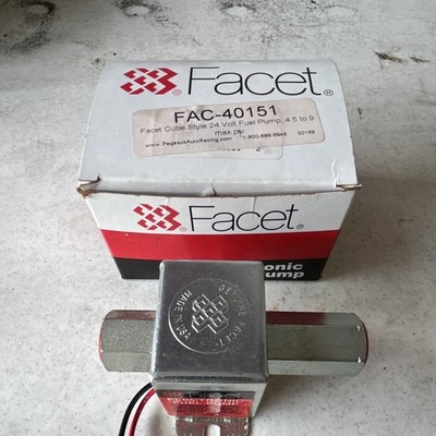 Facet Cube Style 24 Volt Fuel Pump 4.5-9 PSI 3/8 Inch NPT