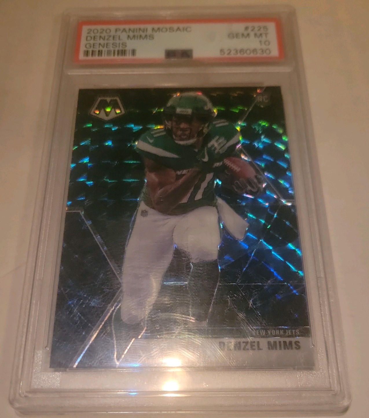 2020 Panini Mosaic - Rookies Denzel Mims #225 Genesis Mosaic Prizm (RC)