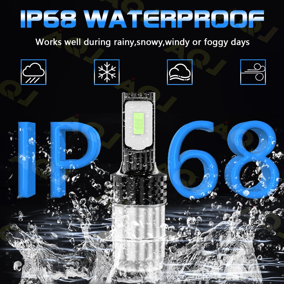 For Yamaha Champ 100 1987-1991 8000k LED Headlights Bulbs Super blue - Изображение 4 из 4