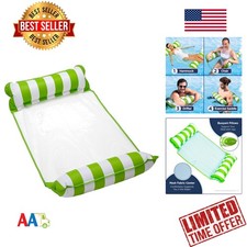 Pool Float 44"x26" Mesh Hammock 4-in-1 Water Float for Kids Adults