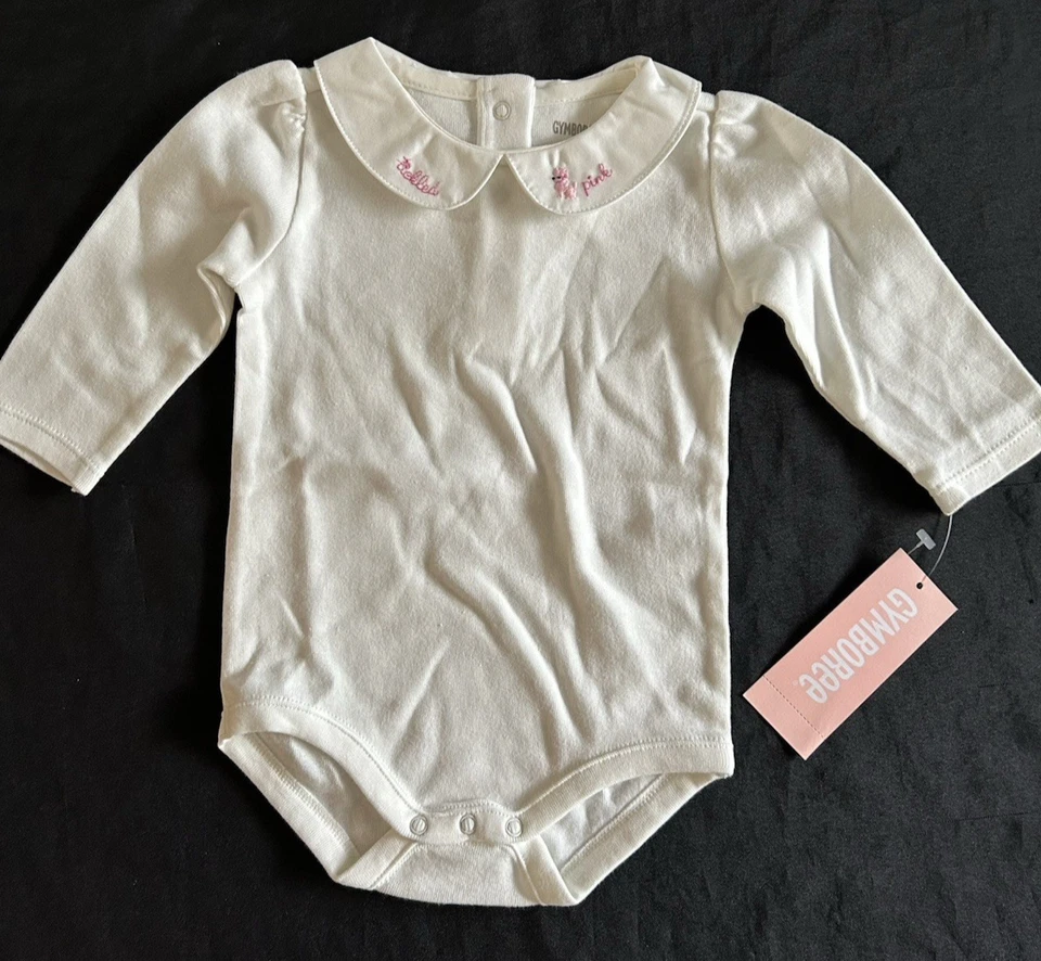 NEW Vintage 2009 Baby Girl Gymboree POODLE PRETTY Blanket Tickled Pink Bodysuit - Imagem 3 de 4