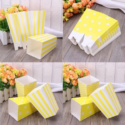  30pcs Popcorn Carton Stripe Wave Dot Muster Chicken Kartons Snackbehälter für