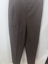 Vintage 1960s KORATRON Brown High-Waisted Cigarette Pants, Size 13/14, Made USA
