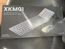 ProtoArc XKM01 Foldable Full-Size Portable Wireless Keyboard Mouse Combo Black