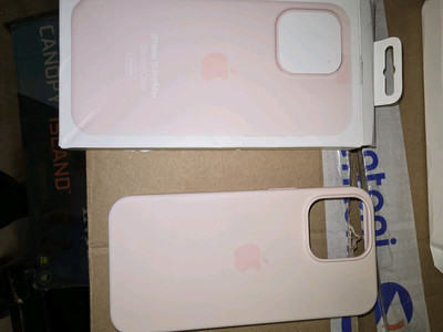 Original iPhone 15 pro max Silikon case mit Mag Safe  hellrosa 