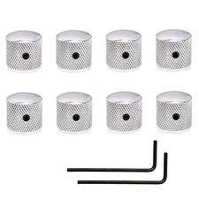 8Pcs Dome Knob Volume Tone Control Knobs Compatible with Telecaster Silver