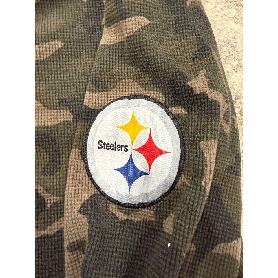 NFL Darius Rucker Pittsburgh Steelers Camo Waffle Knit Henley Shirt ...