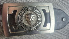 Vintage Silver Color Lions Head Dress Style Belt Buckle