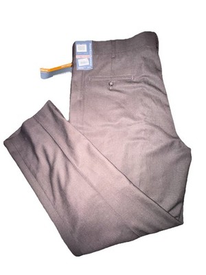 NEW Perry Ellis Portfolio Neo Luxe Dress Pants Mens Size 42x32 DarkChocolate NWT