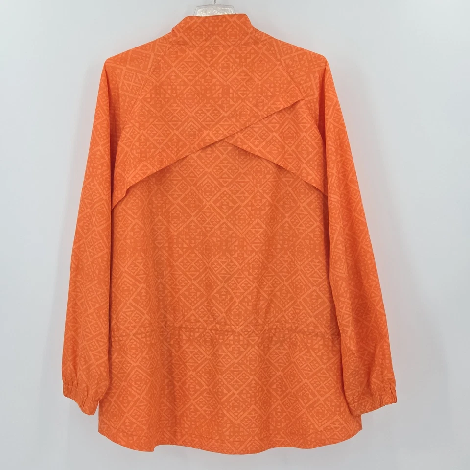Exertek Windbreaker Jacket Womens Size 3X Orange Lightweight Retro Gorpcore  - Image 2 of 4