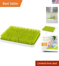 Versatile Lawn Baby Bottle Drying Rack with Antimicrobial Features - 13.5 x 11