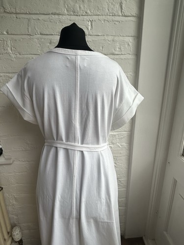 Designer dress by La Ligne Size L - White Maxi Dress in Cotton - Picture 6 of 7