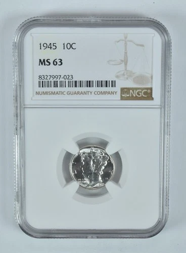 1945 Mercury Dime MS63 NGC Brown Label *6207