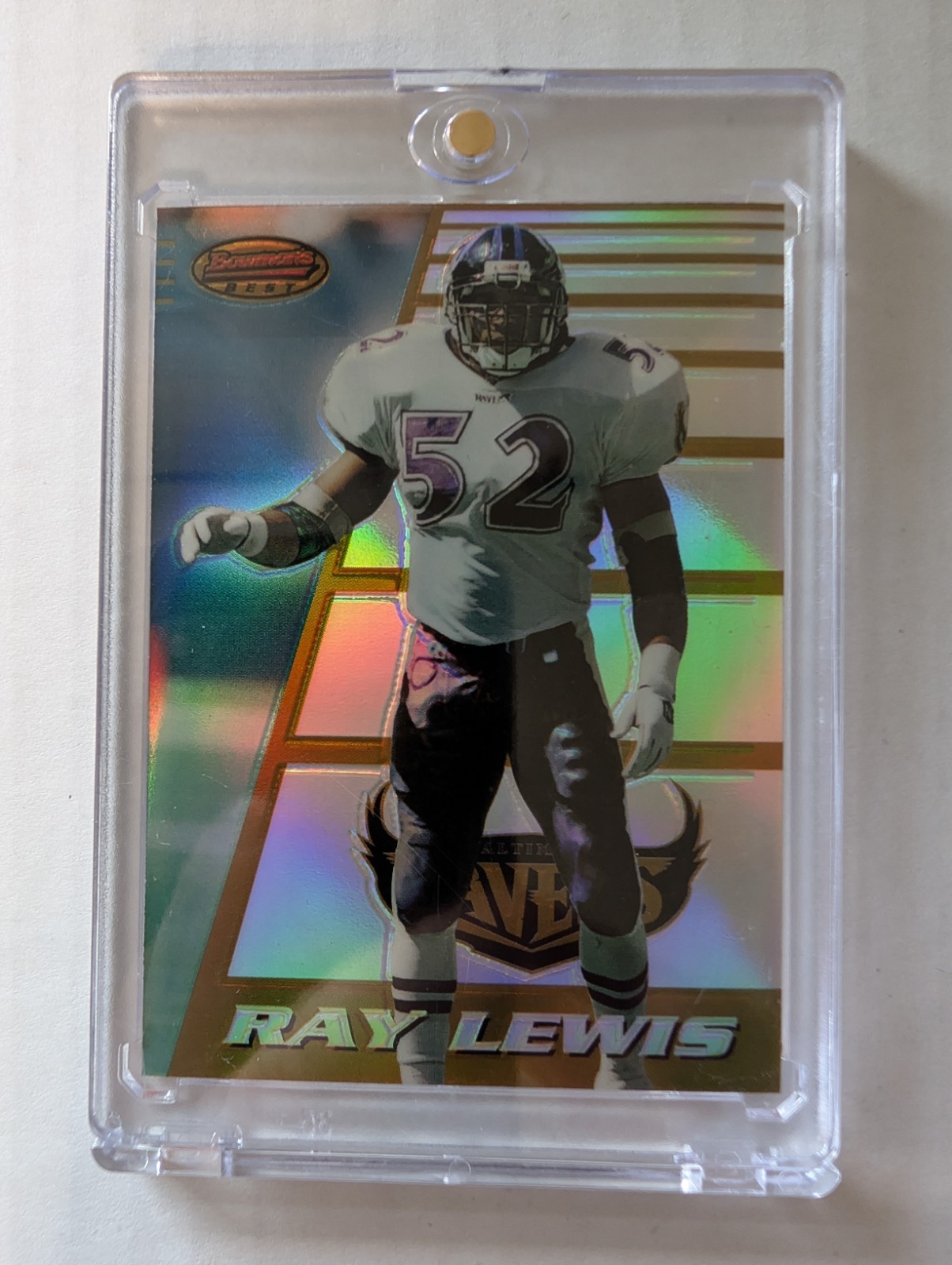 1996 Bowman's Best * RAY LEWIS - Refractor - RC - HOF