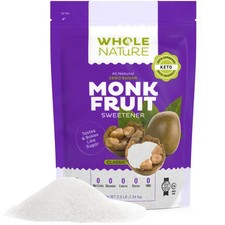 Whole Nature 100% Monk Fruit Sweetener With Erythritol Granulated 2.5lb Pure...