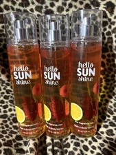 Bath & Body Works 3 X HELLO SUNSHINE 8 Oz. FINE FRAGRANCE MISTS!!