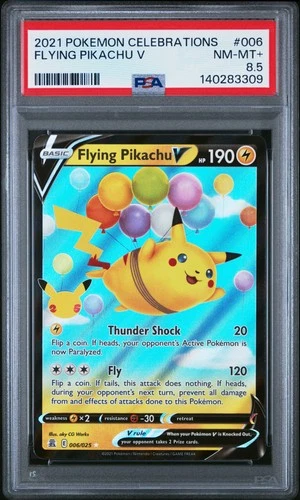 2021 POKEMON CELEBRATIONS #006 FLYING PIKACHU V PSA 8.5
