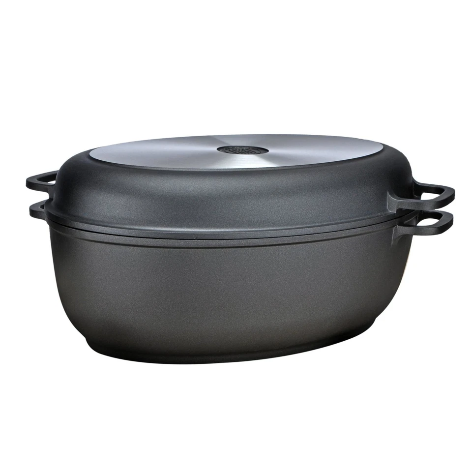 Aluguss Bräter 39x25x18 cm – Bräter antihaft, hochwertiger Alugussbräter - Bild 3 von 4